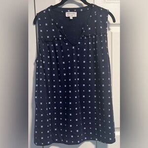 Women's Prescott New York Floral Sleevless V Neck Blouse